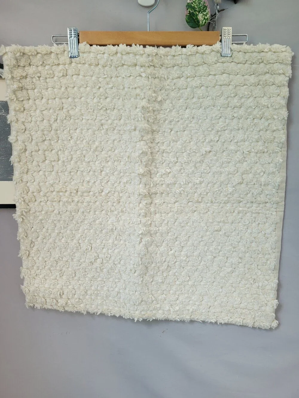 Pottery Barn Costero Handwoven Silk Pillow Cover Ivory 20 x 20
